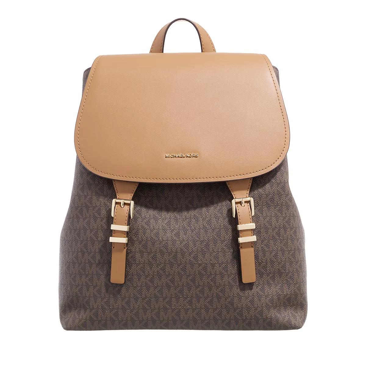 Michael Kors Schultertasche - Quinn Md Flap Backpack - Gr. unisize - in Braun - für Damen von Michael Kors