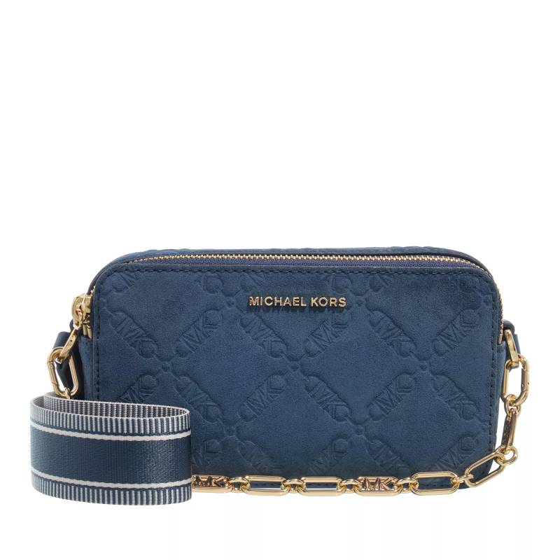 Michael Kors Umhängetasche - Jet Set Small Dbl Zp Camra Chain Crossbody - Gr. unisize - in Blau - für Damen von Michael Kors