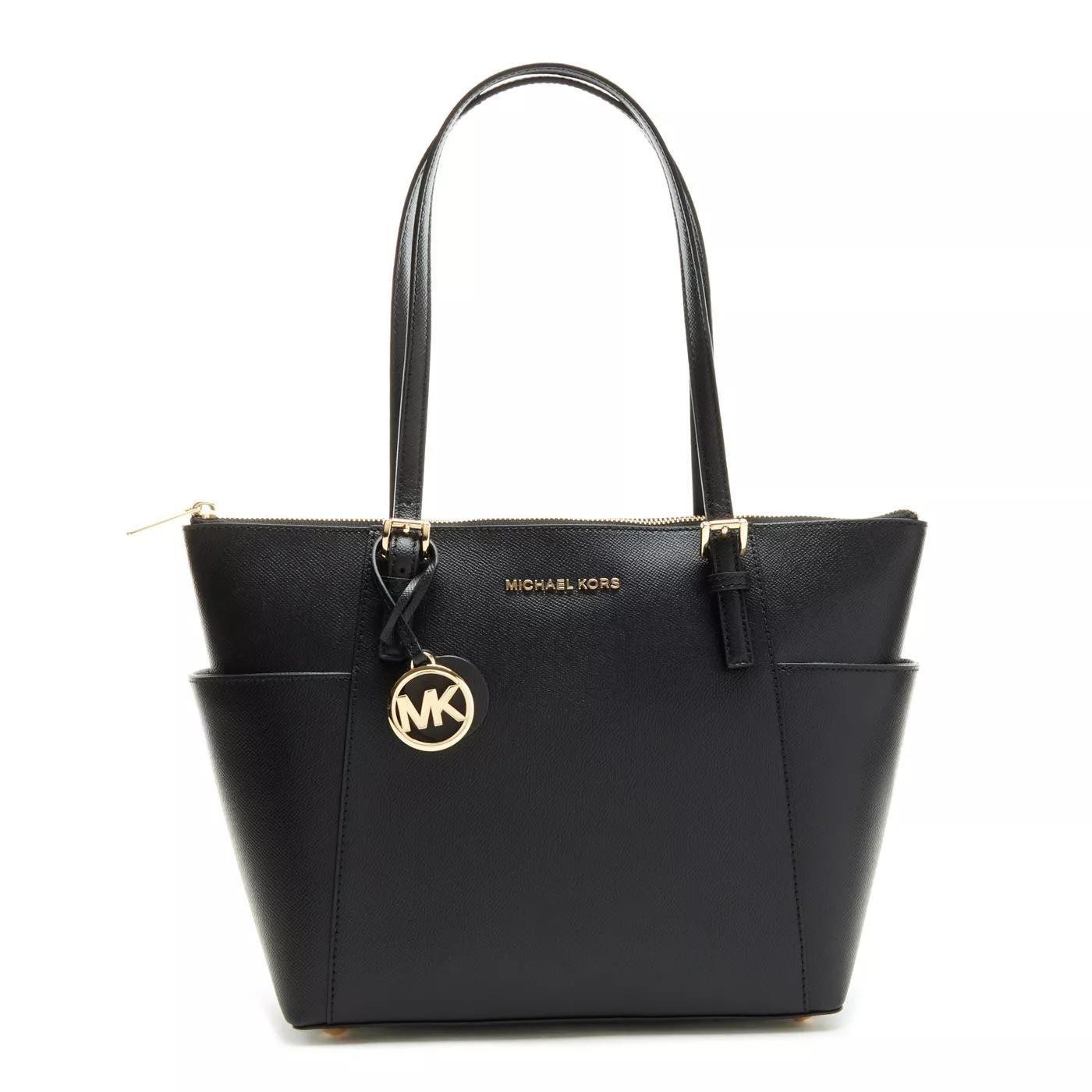 Michael Kors Umhängetasche - Michael Kors Jet Set Schwarze Leder Shopper 30F2GT - Gr. unisize - in Schwarz - für Damen von Michael Kors