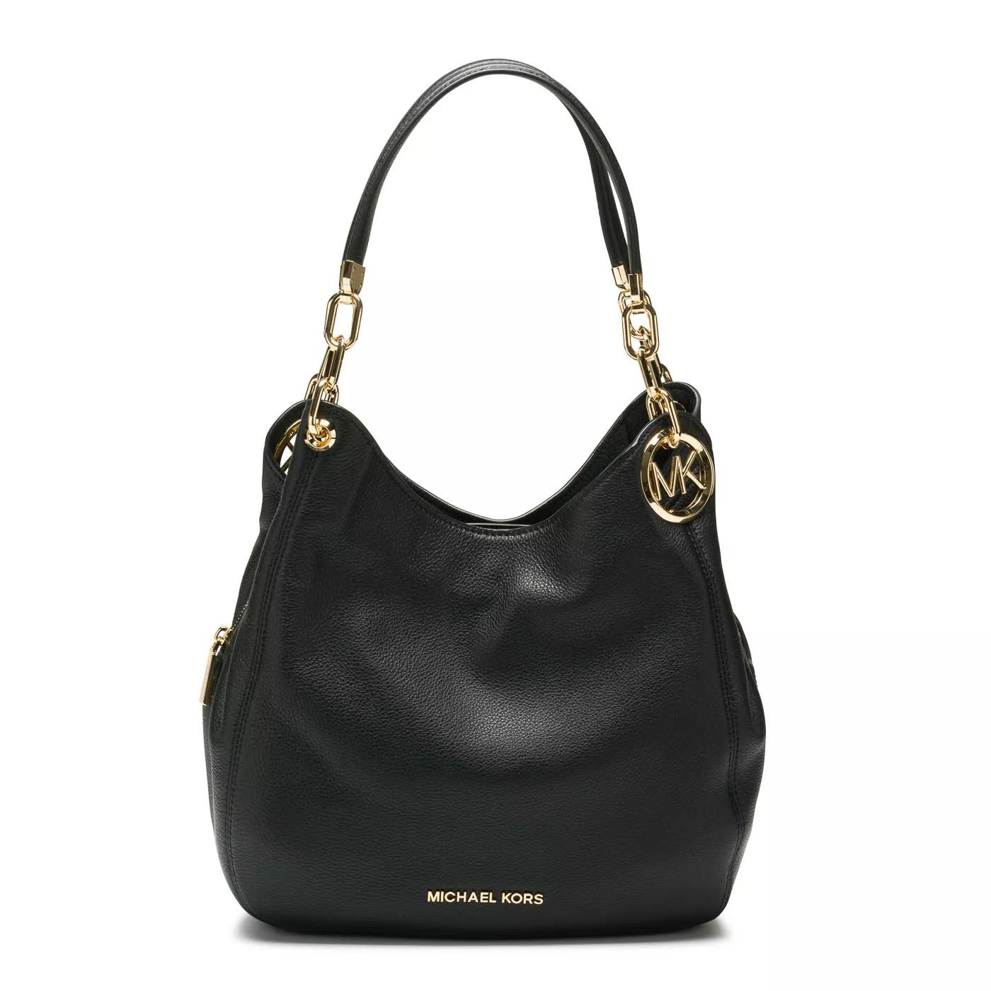 Michael Kors Umhängetasche - Michael Kors Lillie Schwarze Leder Schultertasche - Gr. unisize - in Schwarz - für Damen von Michael Kors