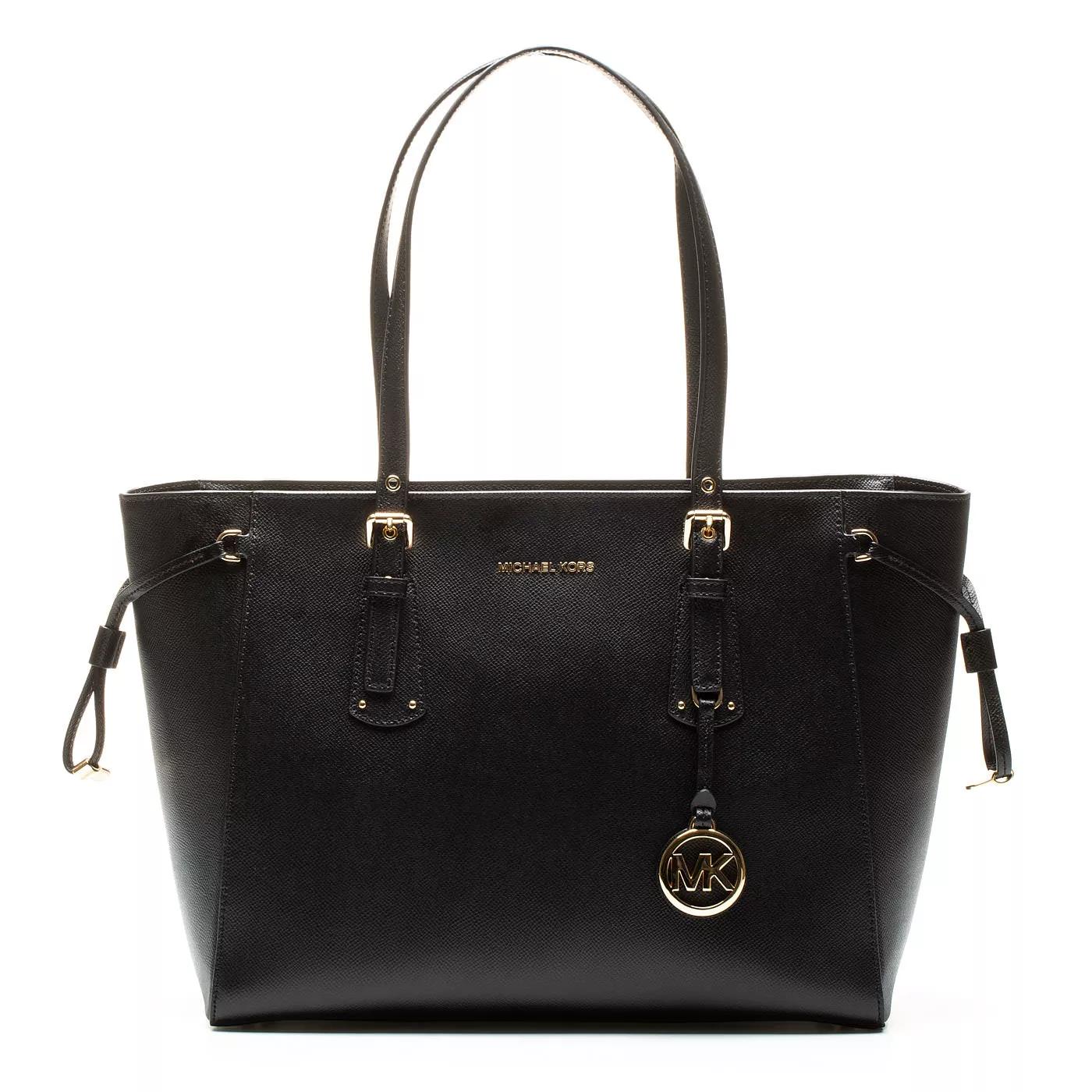 Michael Kors Umhängetasche - Michael Kors Voyager Schwarze Leder Schultertasche - Gr. unisize - in Schwarz - für Damen von Michael Kors