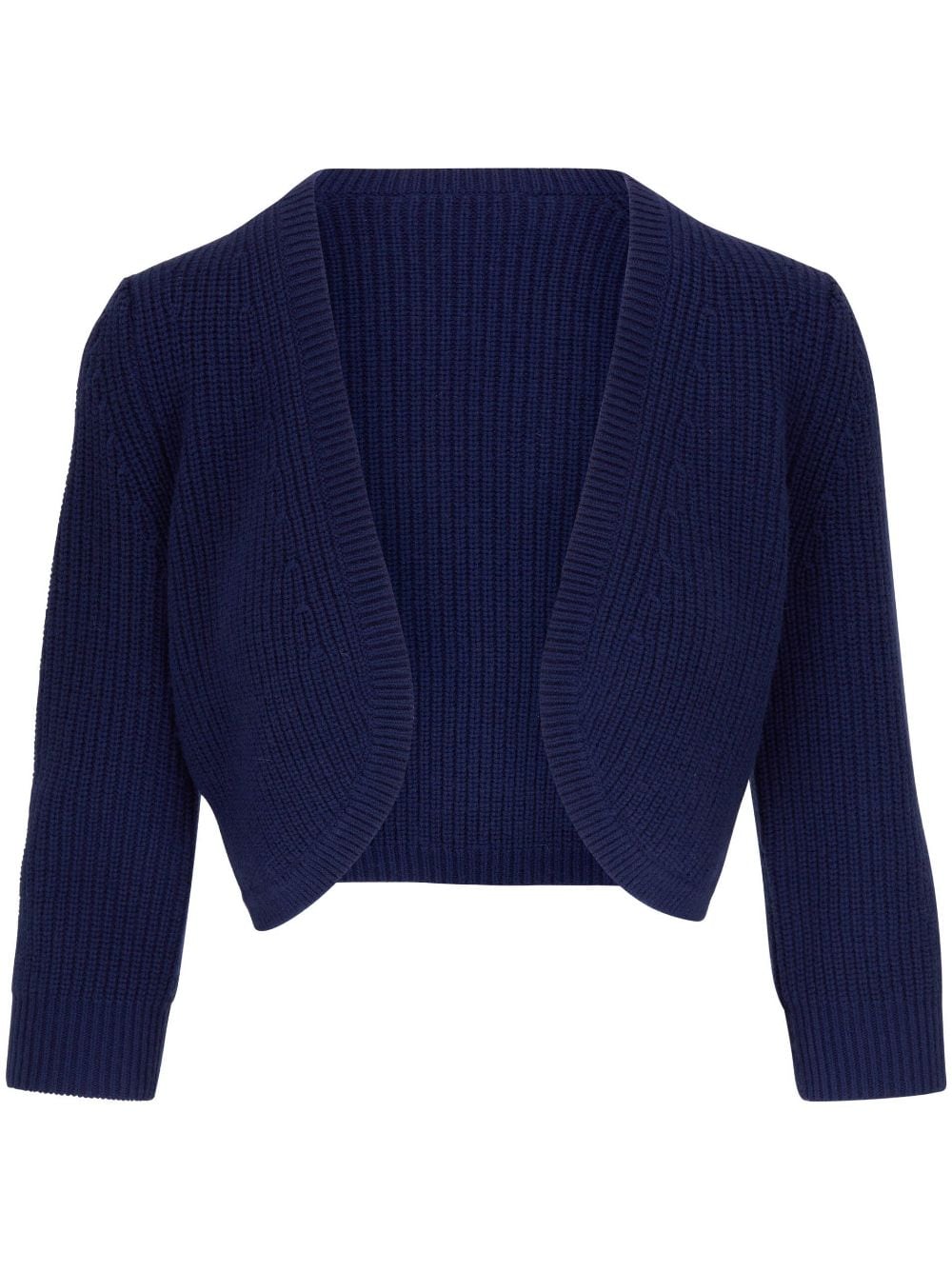 Michael Kors cropped knitted cashmere bolero - Blue von Michael Kors