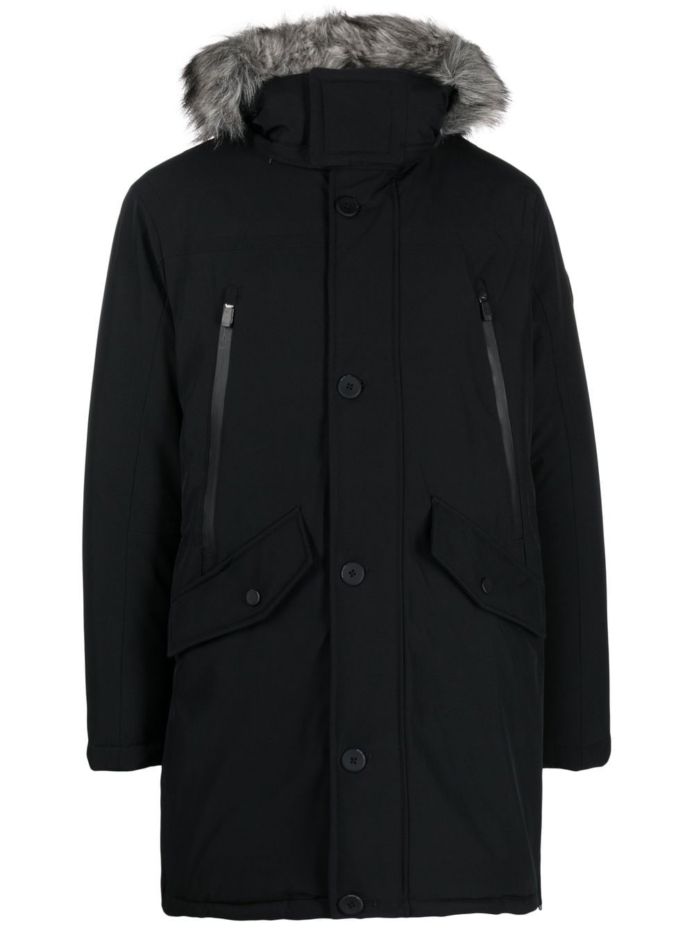 Michael Kors faux fur-trim parka coat - Black von Michael Kors