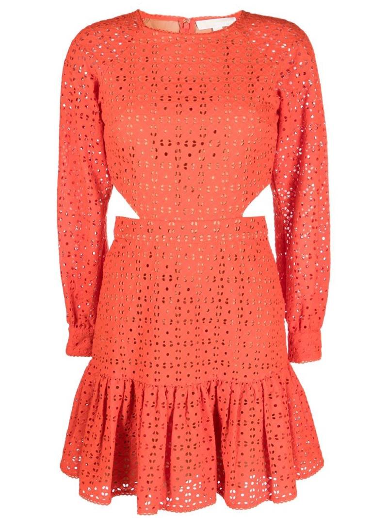 Michael Michael Kors floral eyelet cut-out dress - Orange von Michael Michael Kors