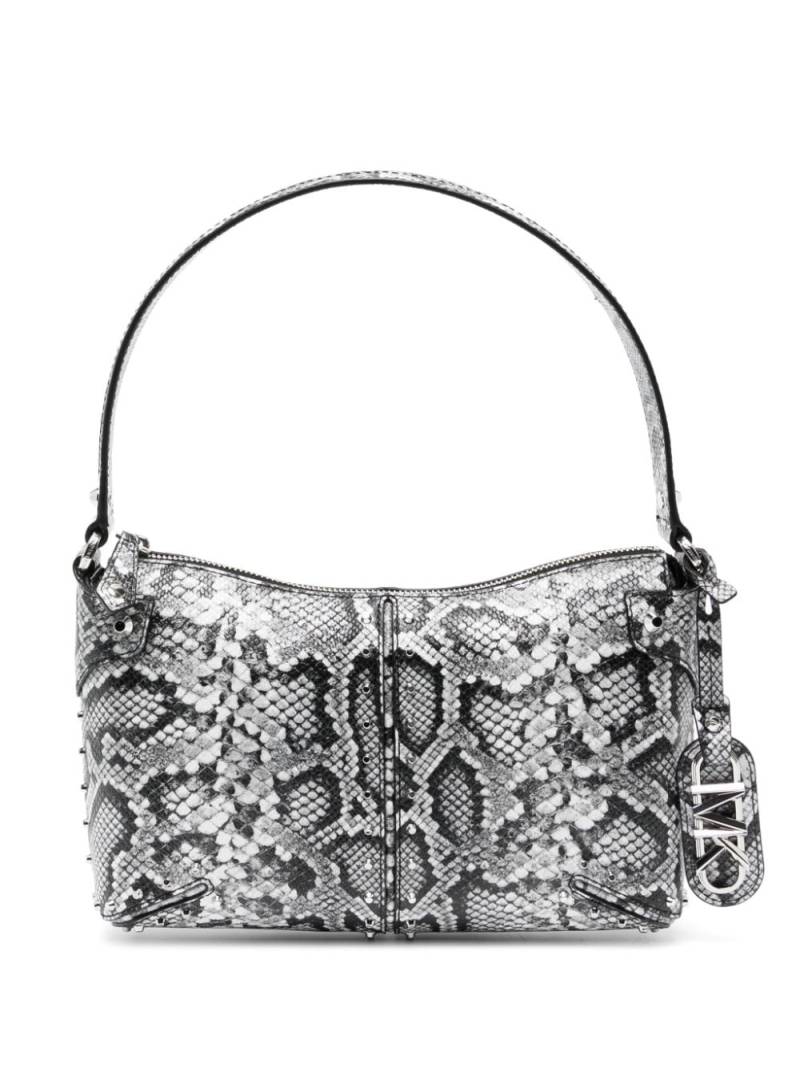 Michael Kors large Astor snakeskin-print shoulder bag - Grey von Michael Kors