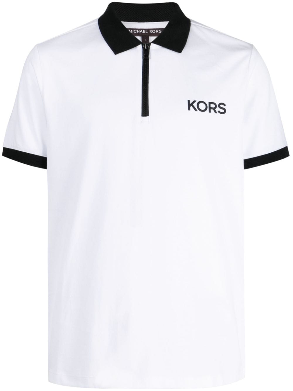 Michael Kors logo-appliqué cotton polo shirt - White von Michael Kors