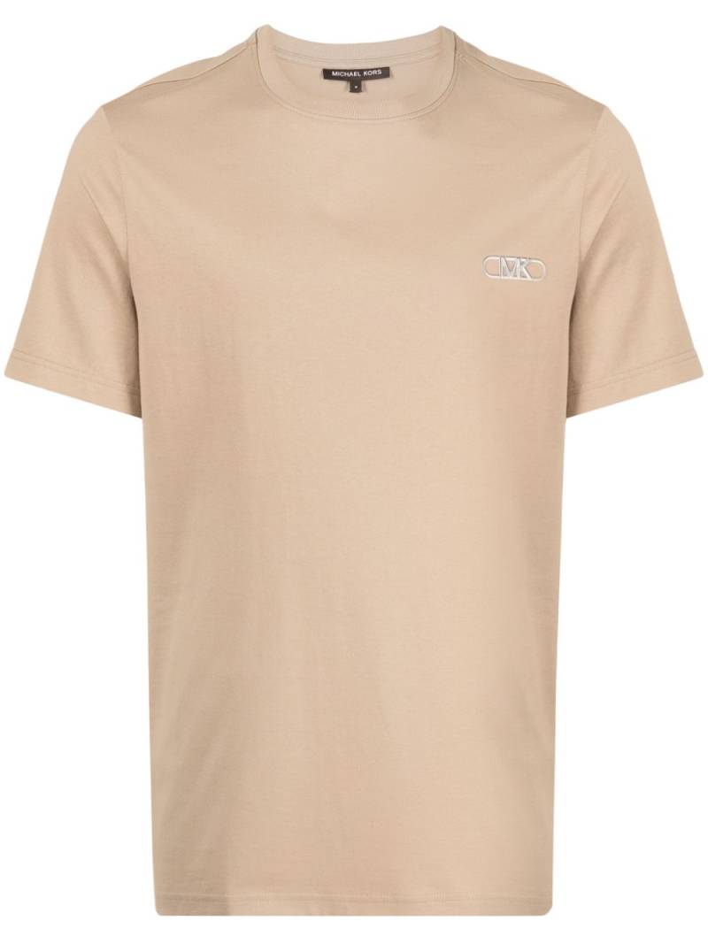 Michael Kors logo-appliqué jersey T-shirt - Brown von Michael Kors