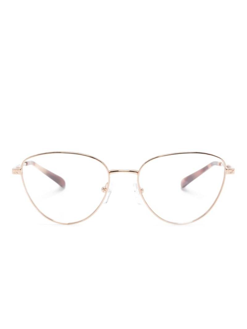 Michael Kors logo-debossed cat-eye glasses - Gold von Michael Kors