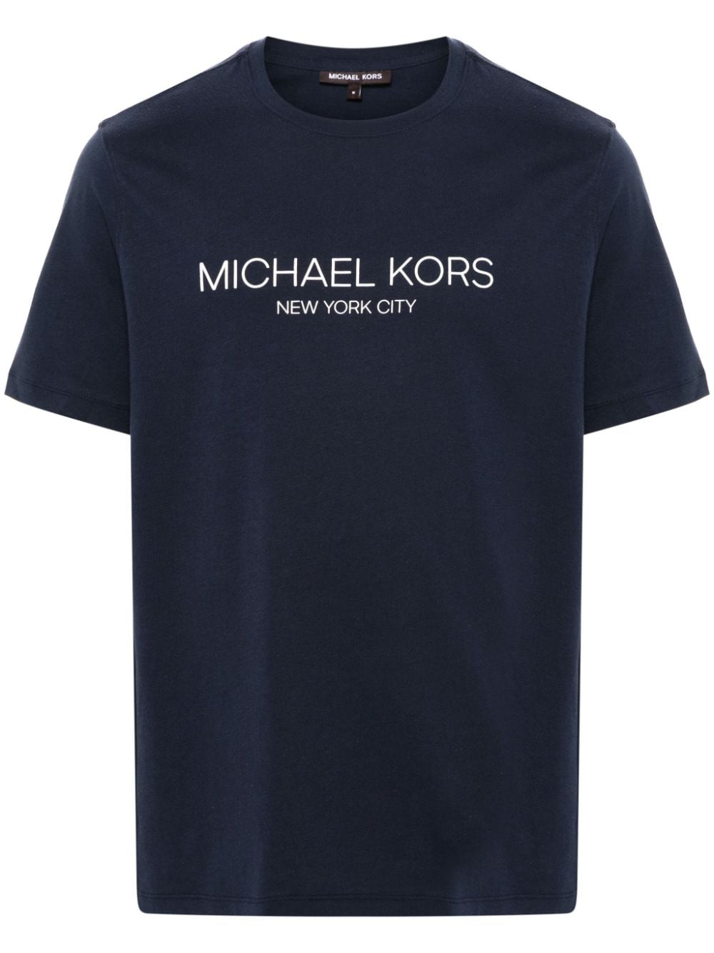 Michael Kors logo-embossed cotton T-shirt - Blue von Michael Kors