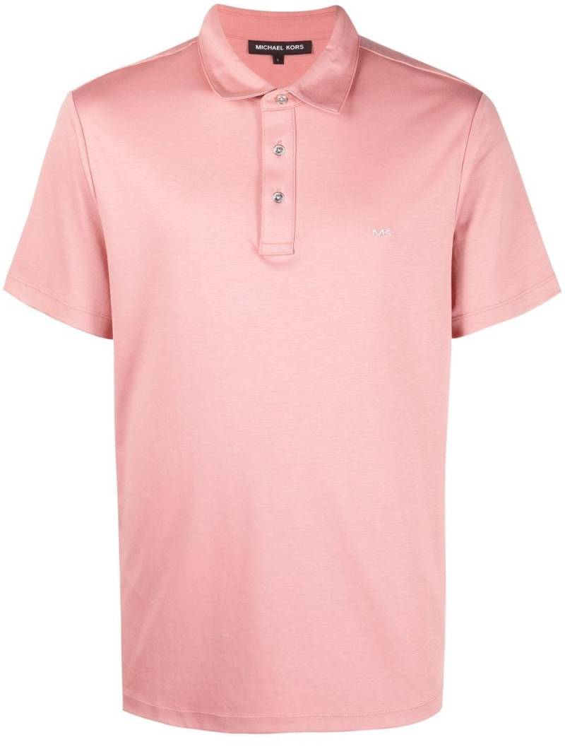 Michael Kors logo-embroidered cotton polo shirt - Pink von Michael Kors