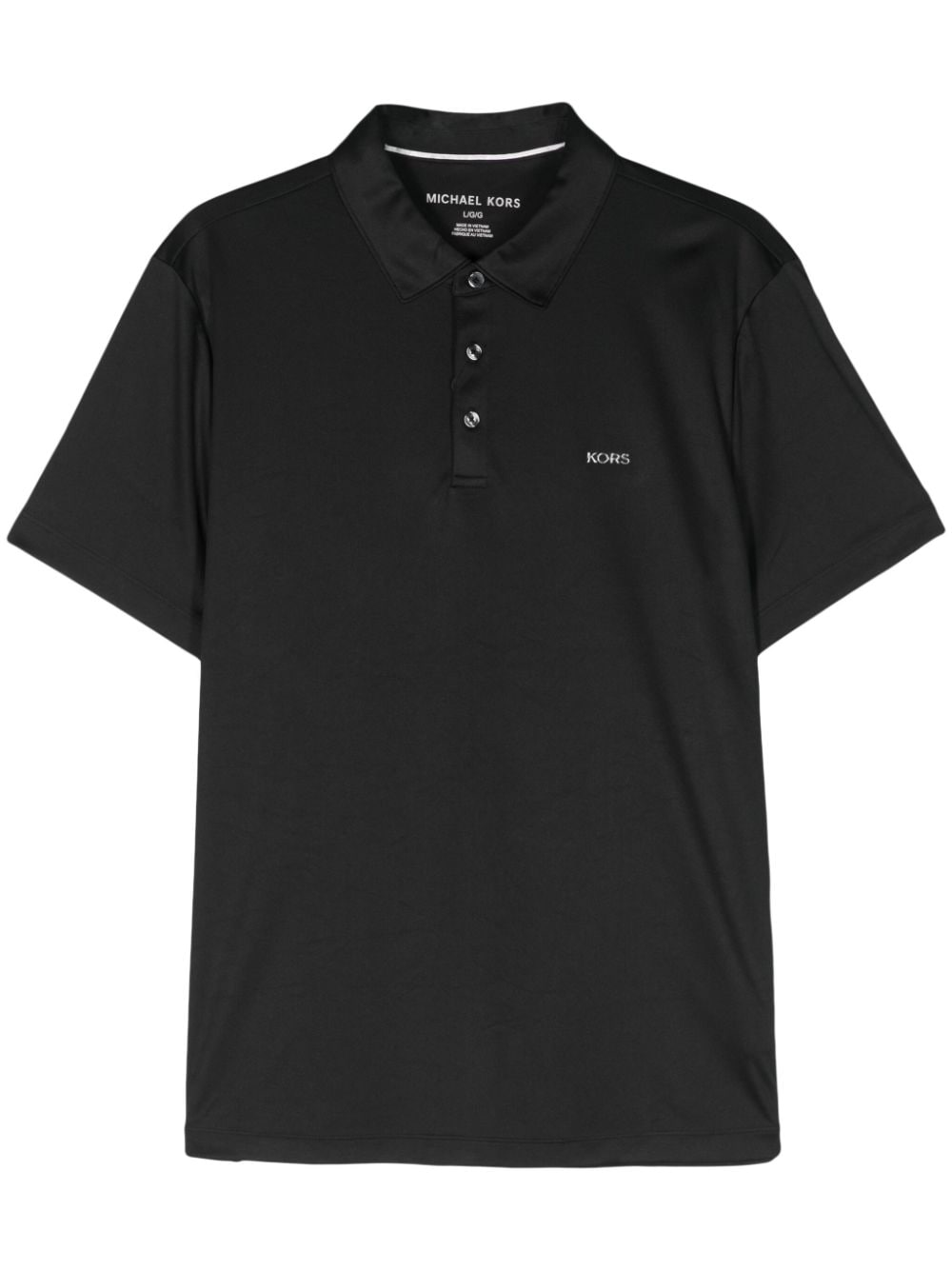 Michael Kors logo-lettering polo shirt - Black von Michael Kors