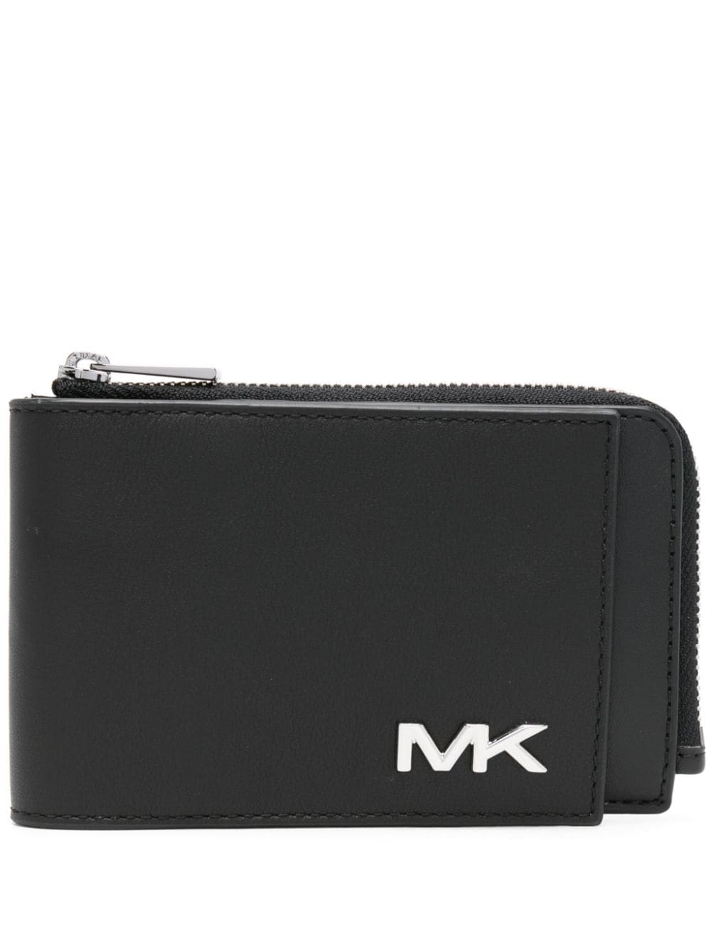 Michael Kors logo-plaque leather wallet - Black von Michael Kors