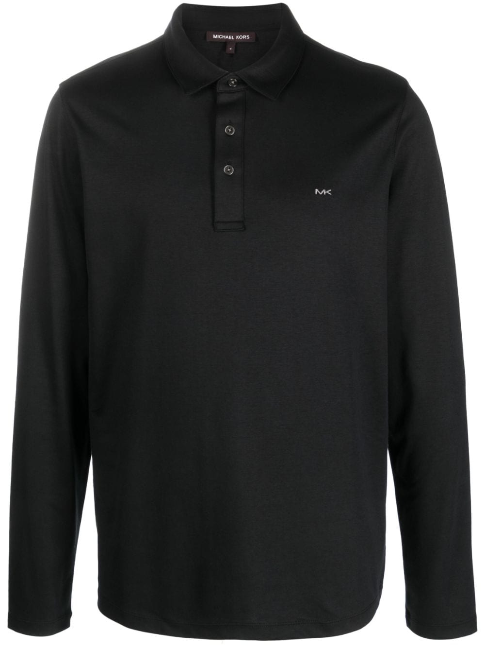 Michael Kors long-sleeve cotton polo shirt - Black von Michael Kors