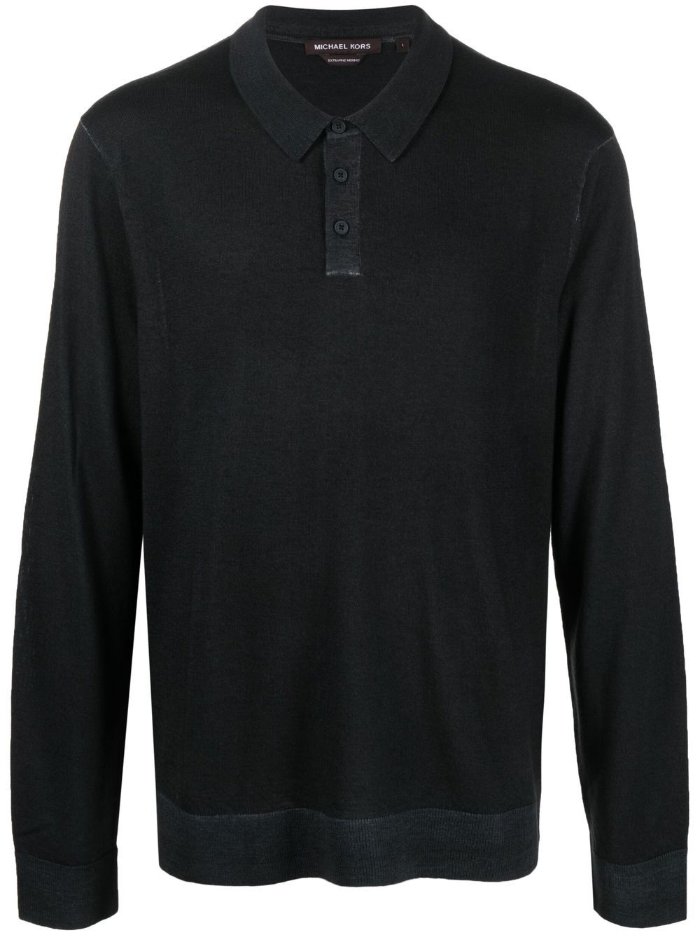 Michael Kors long-sleeve polo shirt - Black von Michael Kors