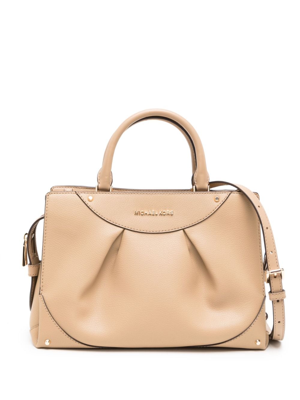 Michael Kors medium Enzo leather shoulder bag - Brown von Michael Kors