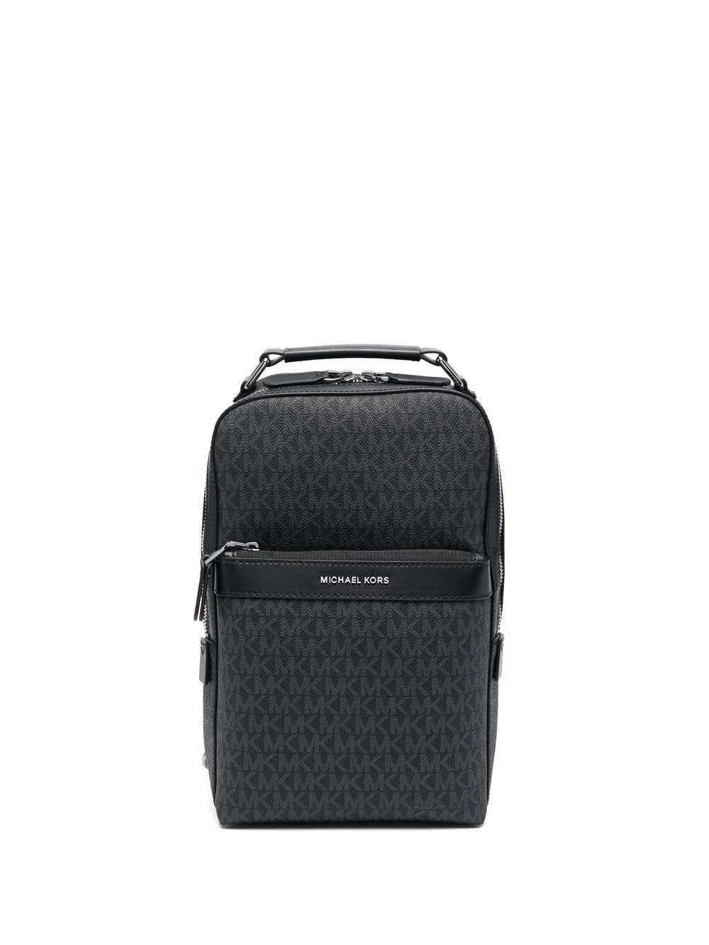 Michael Kors monogram-print leather backpack - Black von Michael Kors