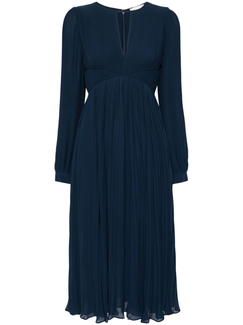 Michael Kors pleated midi dress - Blue von Michael Kors