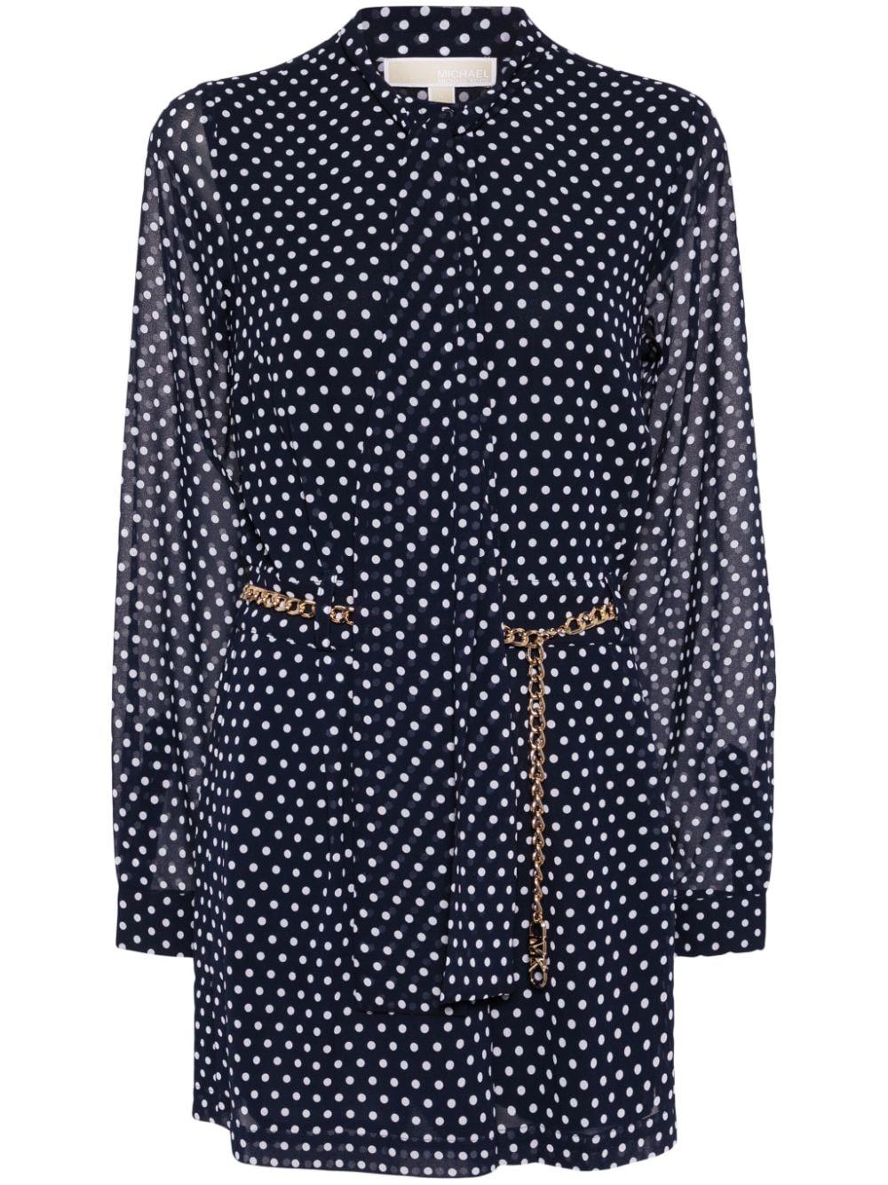 Michael Kors polka-dot print georgette playsuit - Blue von Michael Kors