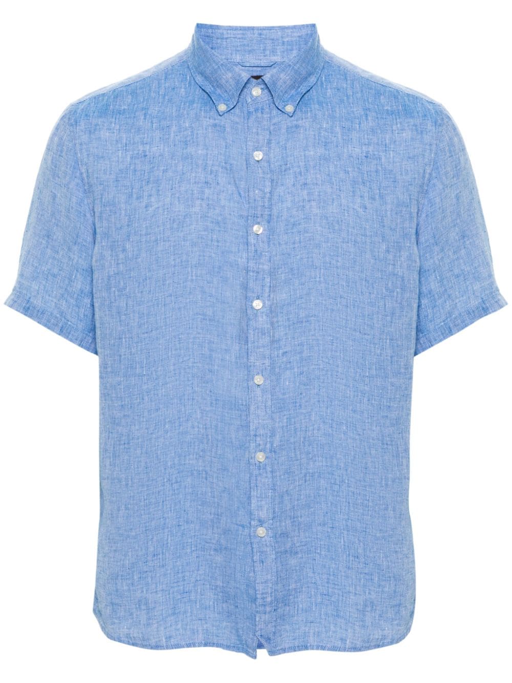 Michael Kors short-sleeve linen shirt - Blue von Michael Kors