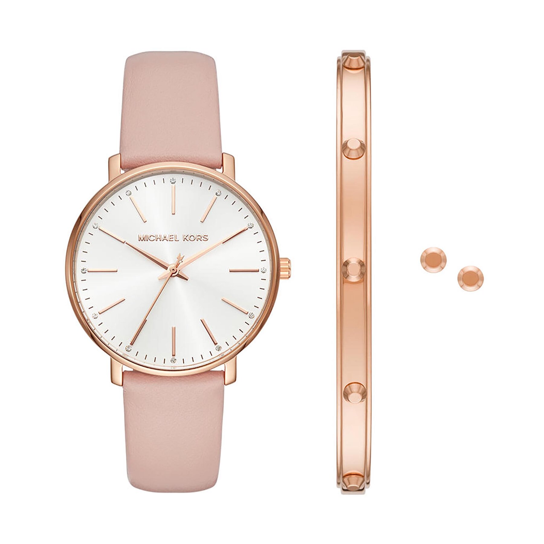 Uhr und Armband Set Michael Kors Pyper MK1078SET Rose Gold/Pink von Michael Kors