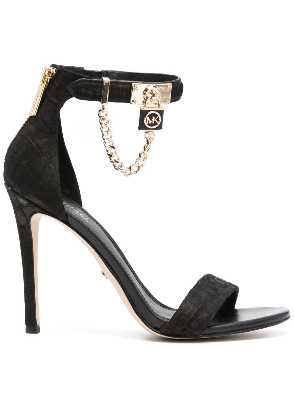 Michael Michael Kors 110mm crocodile-effect suede sandals - Black von Michael Michael Kors