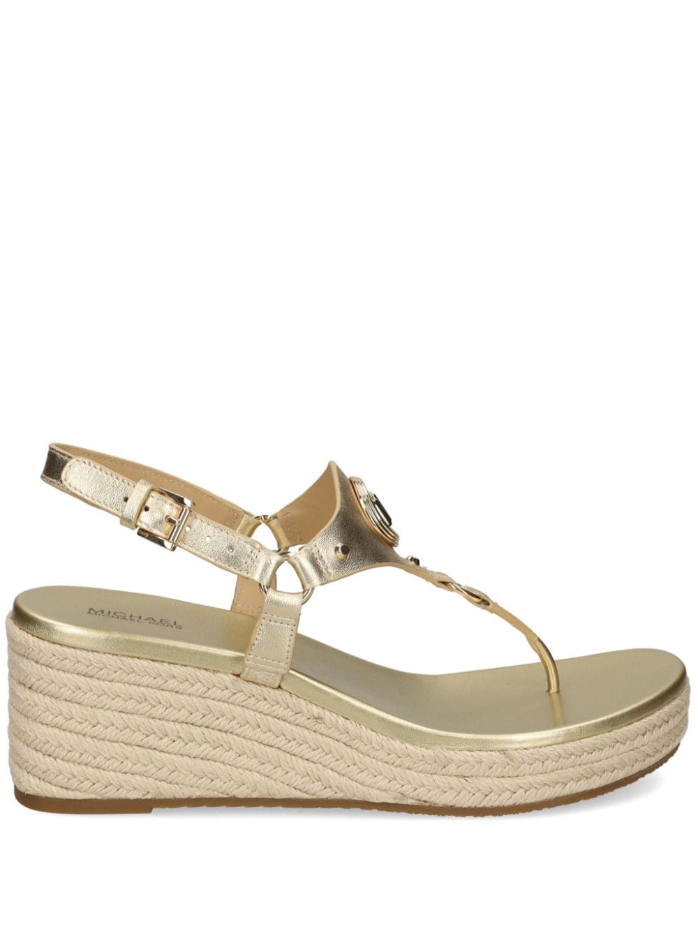 Michael Michael Kors Casey logo-plaque sandals - Gold von Michael Michael Kors