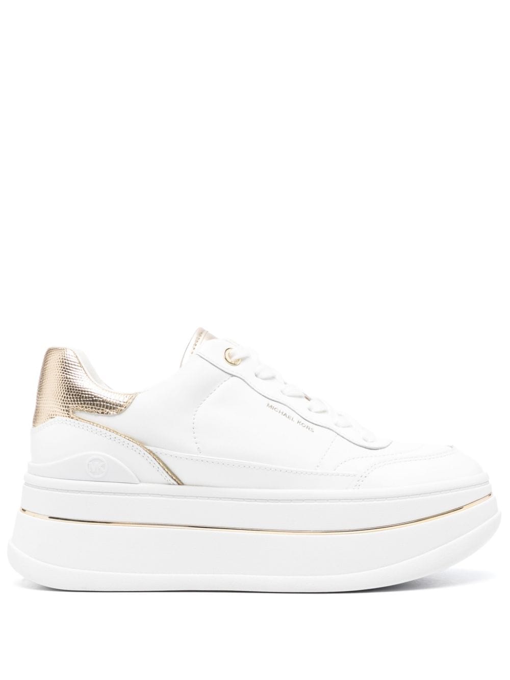 Michael Michael Kors Hayes leather platform sneakers - White von Michael Michael Kors