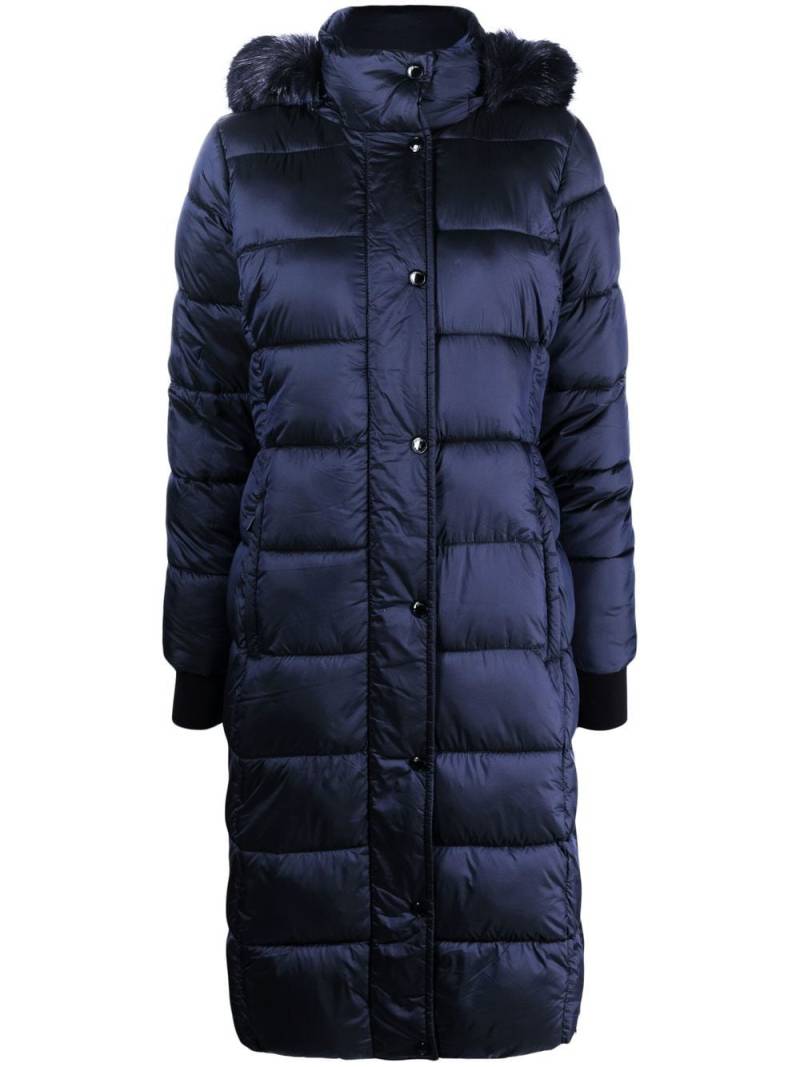 Michael Michael Kors Iridescent belted padded coat - Blue von Michael Michael Kors