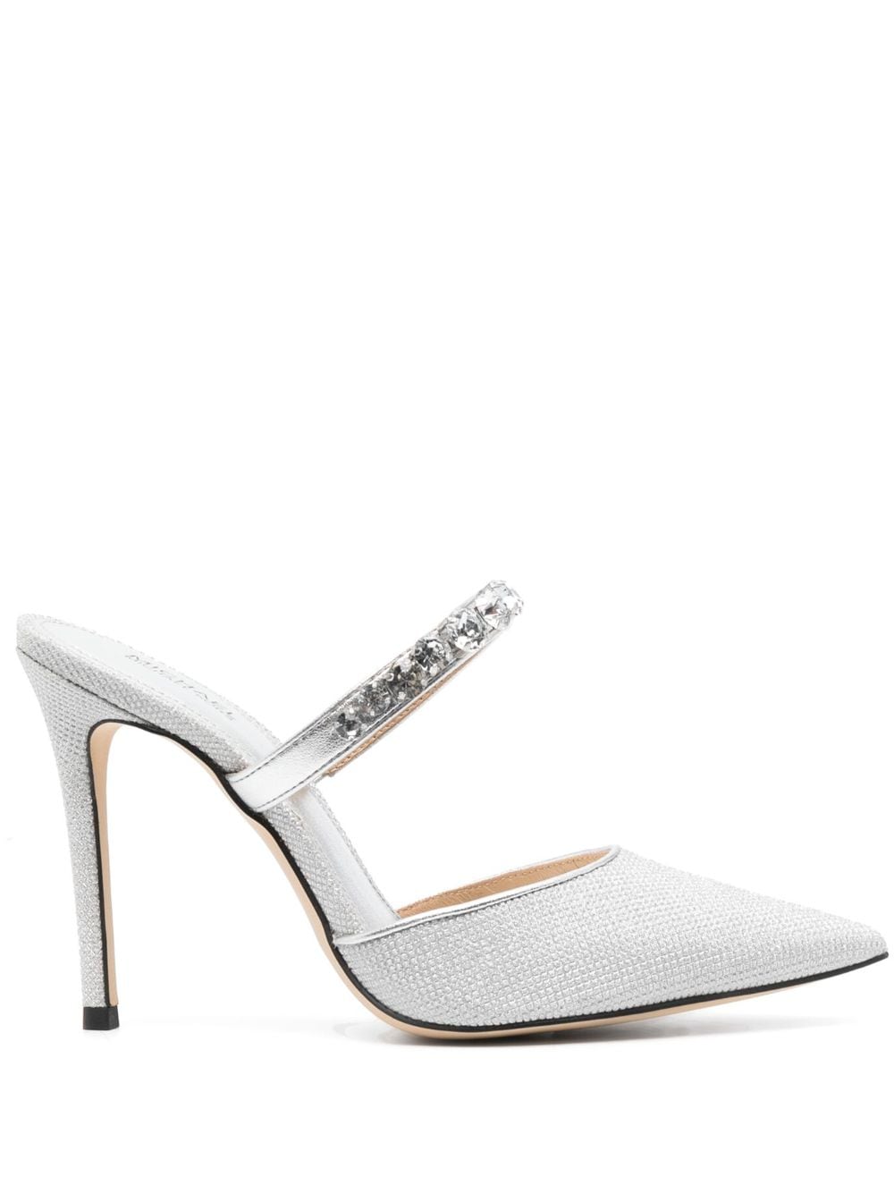 Michael Michael Kors Jessa 110mm crystal-strap mules - Silver von Michael Michael Kors