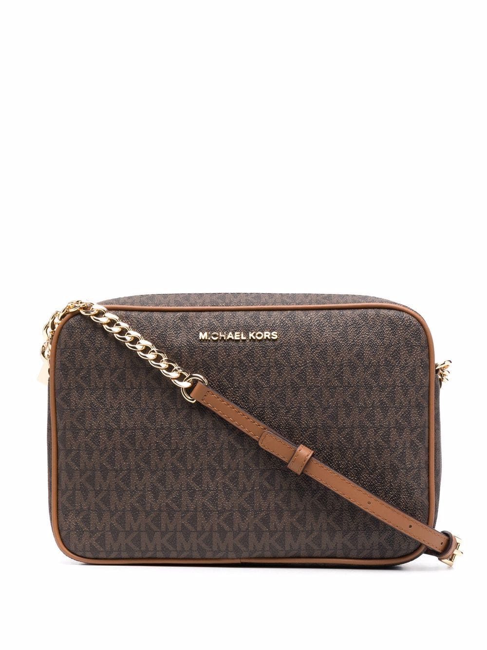 Michael Kors Jet Set leather crossbody bag - Brown von Michael Kors