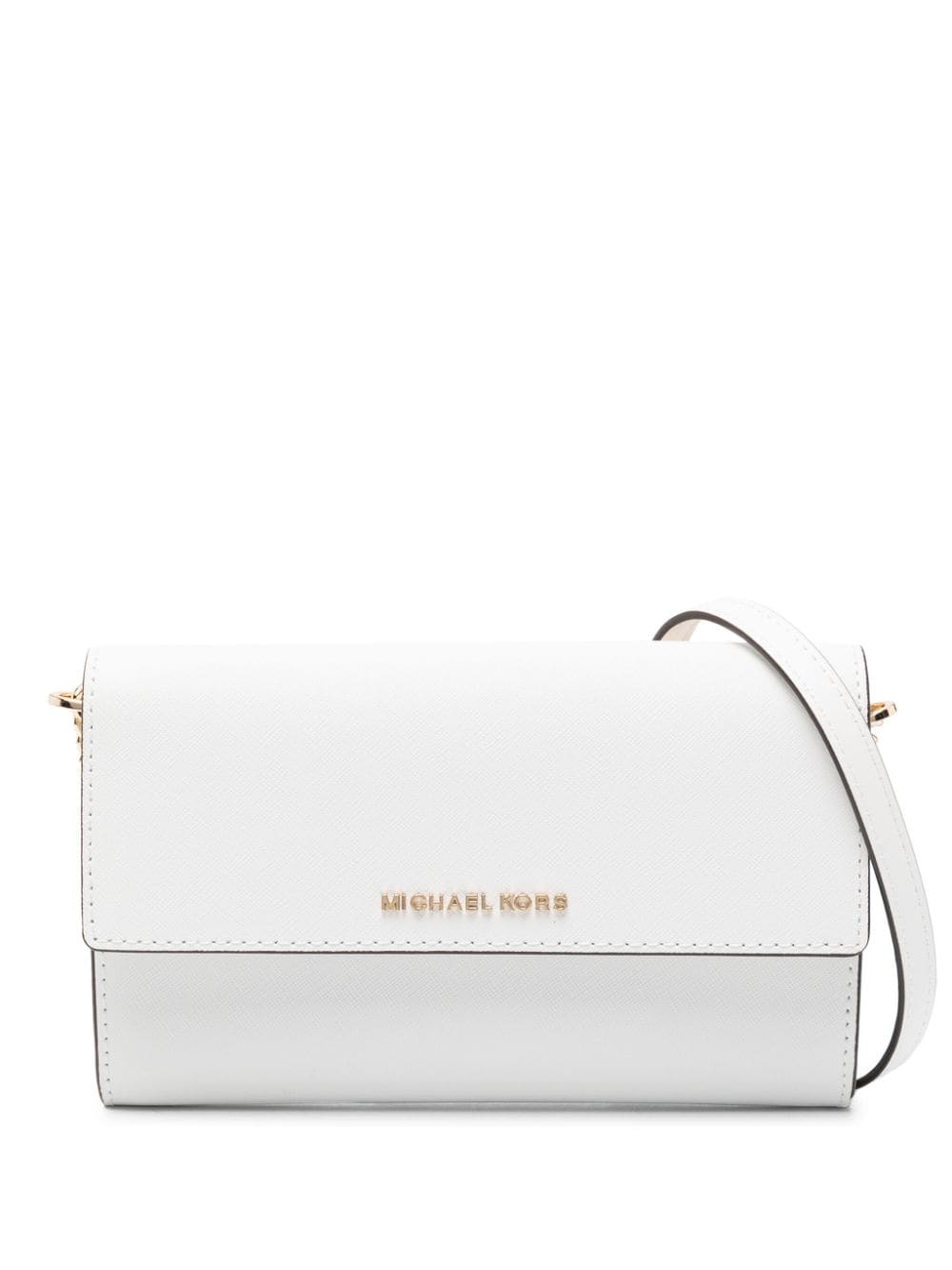 Michael Michael Kors Jet Set leather crossbody bag - White von Michael Michael Kors