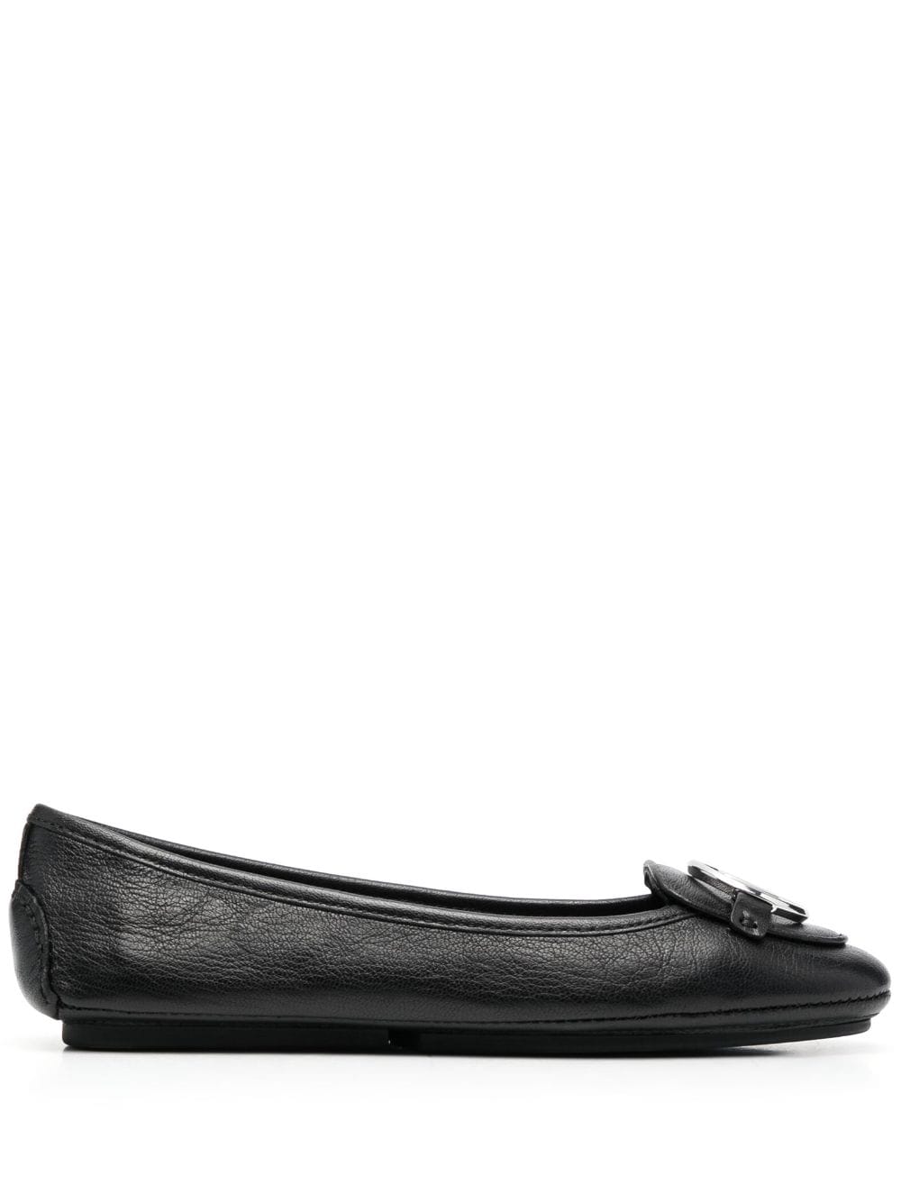 Michael Michael Kors Lillie logo-charm leather ballerina shoes - Black von Michael Michael Kors