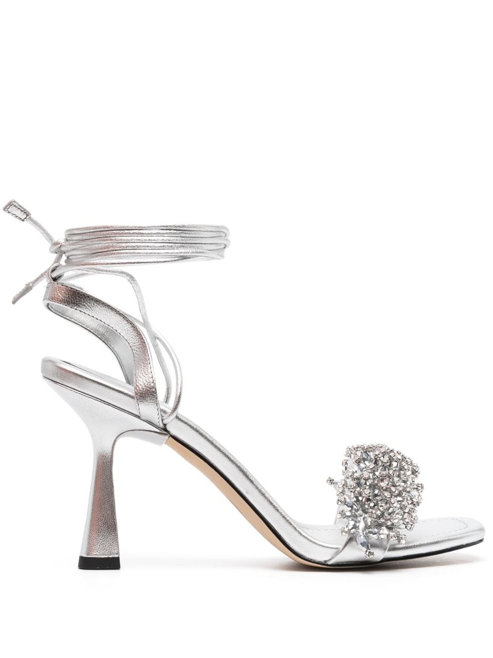 Michael Michael Kors Lucia 89mm crystal-embellishment sandals - Silver von Michael Michael Kors