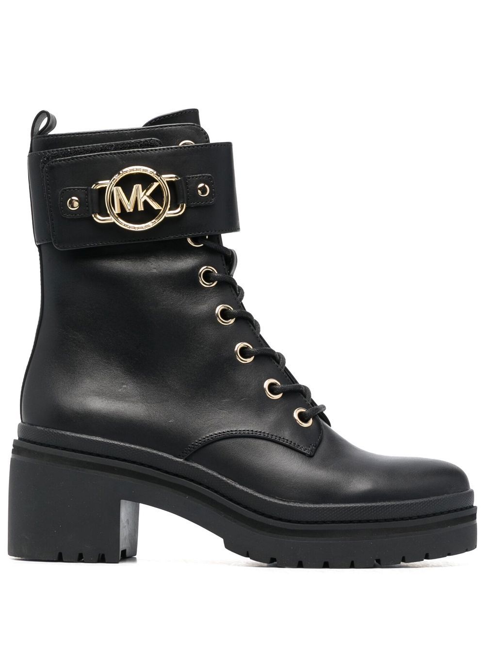 Michael Kors Rory leather combat boots - Black von Michael Kors
