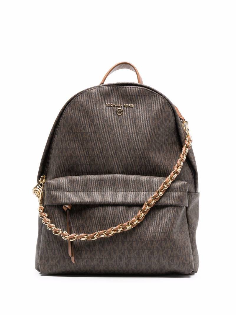 Michael Kors Slater monogram-logo backpack - Brown von Michael Kors