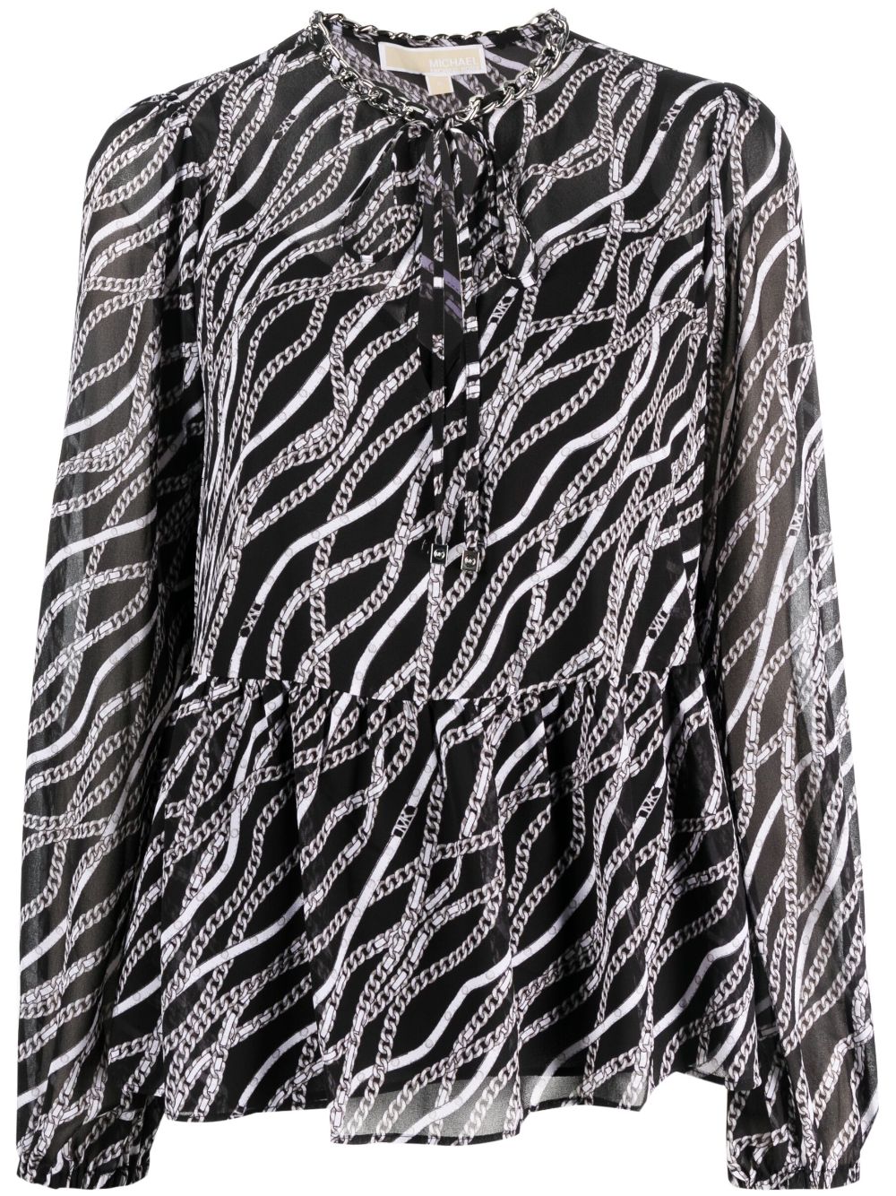 Michael Michael Kors chain link-print blouse - Black von Michael Michael Kors