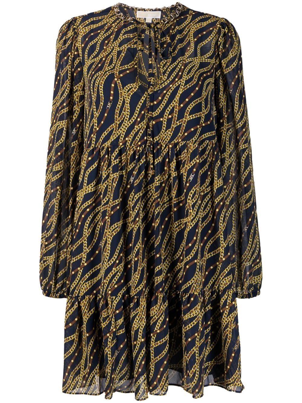 Michael Michael Kors chain-link print dress - Blue von Michael Michael Kors