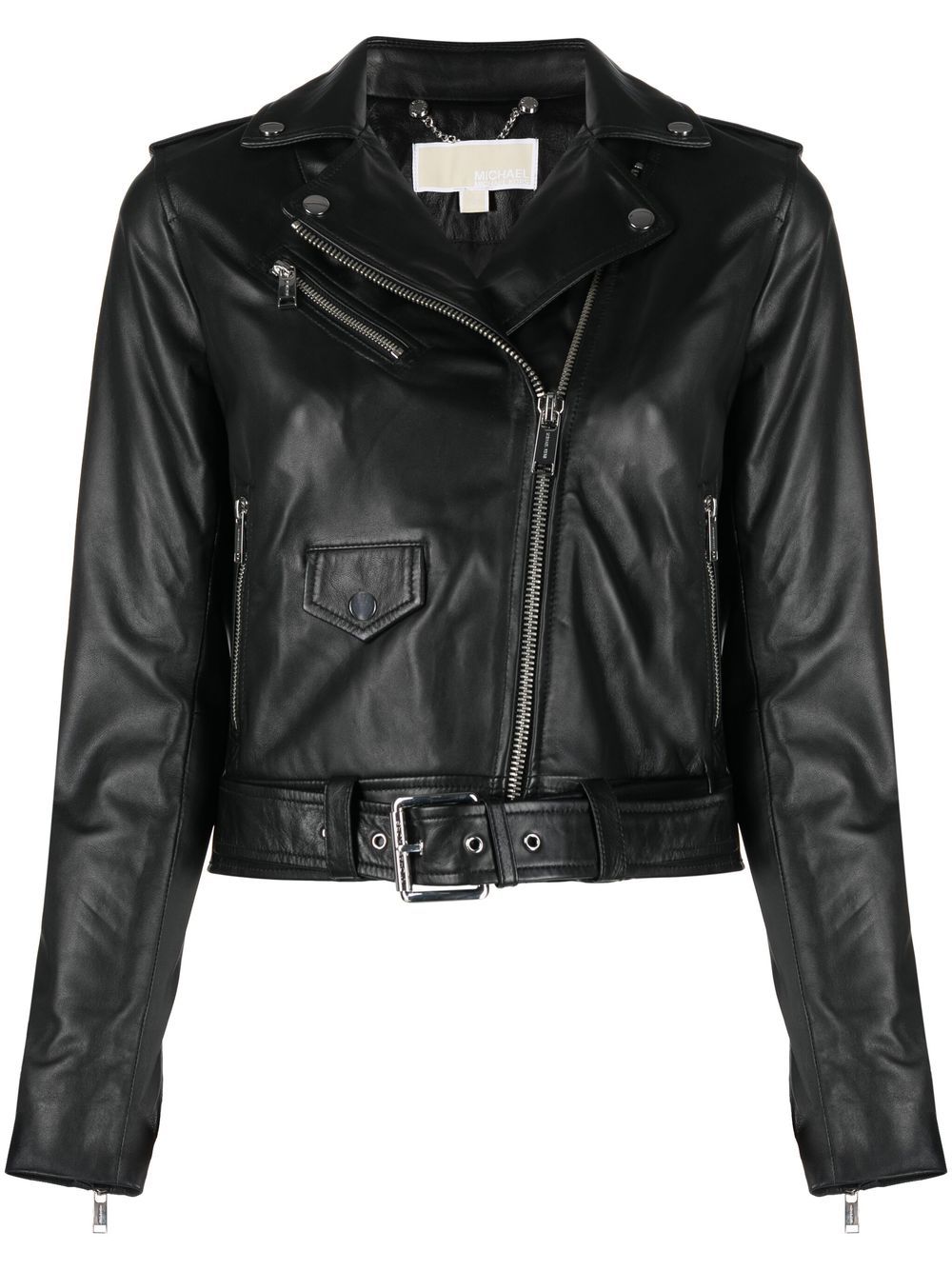 Michael Michael Kors cropped biker jacket - Black von Michael Michael Kors