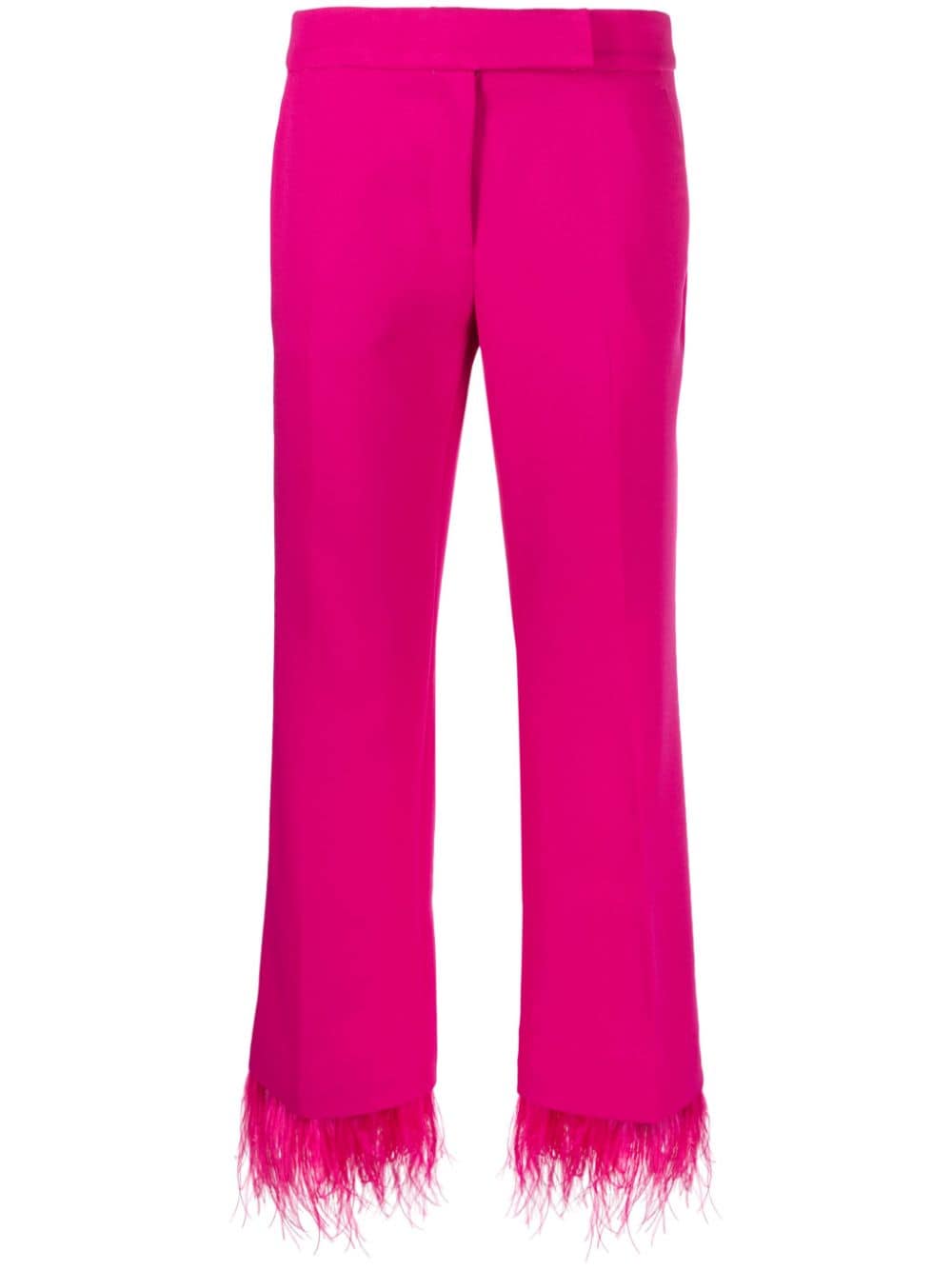 Michael Michael Kors feather-trim cropped trousers - Pink von Michael Michael Kors