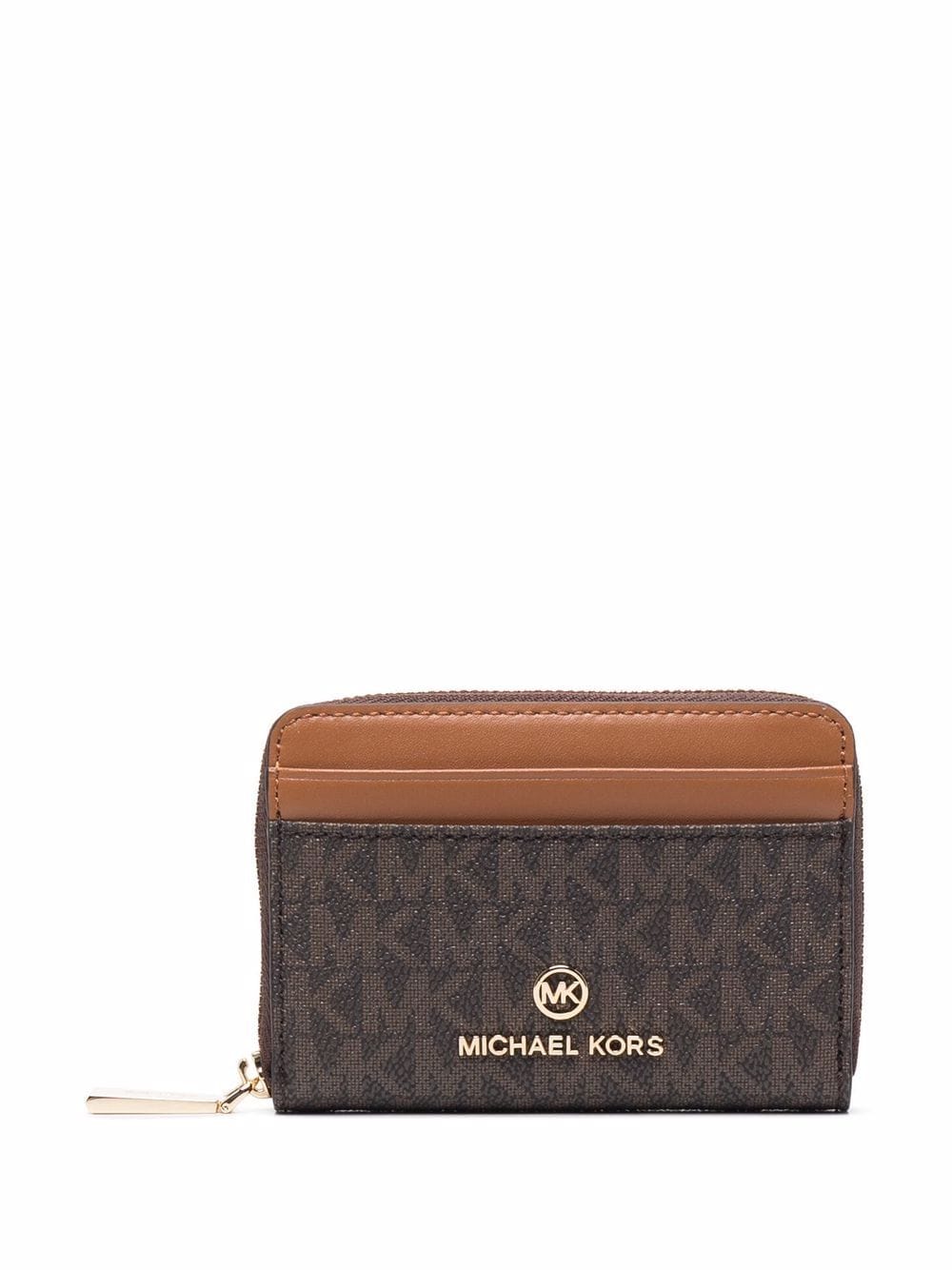 Michael Kors jet-set small logo-walet - Brown von Michael Kors