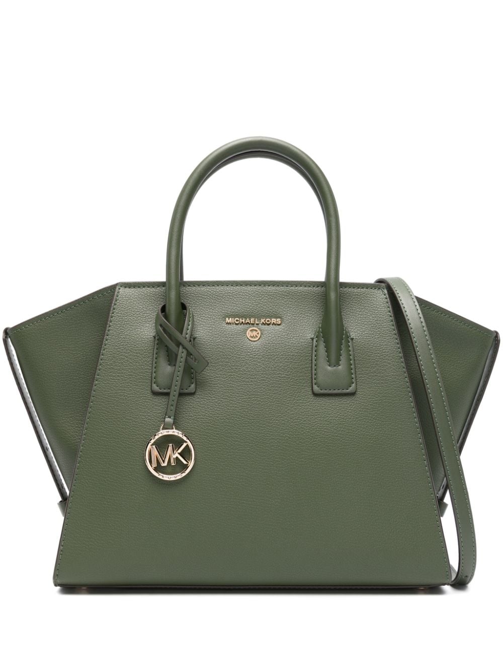 Michael Michael Kors large Avril logo-lettering leather tote bag - Green von Michael Michael Kors