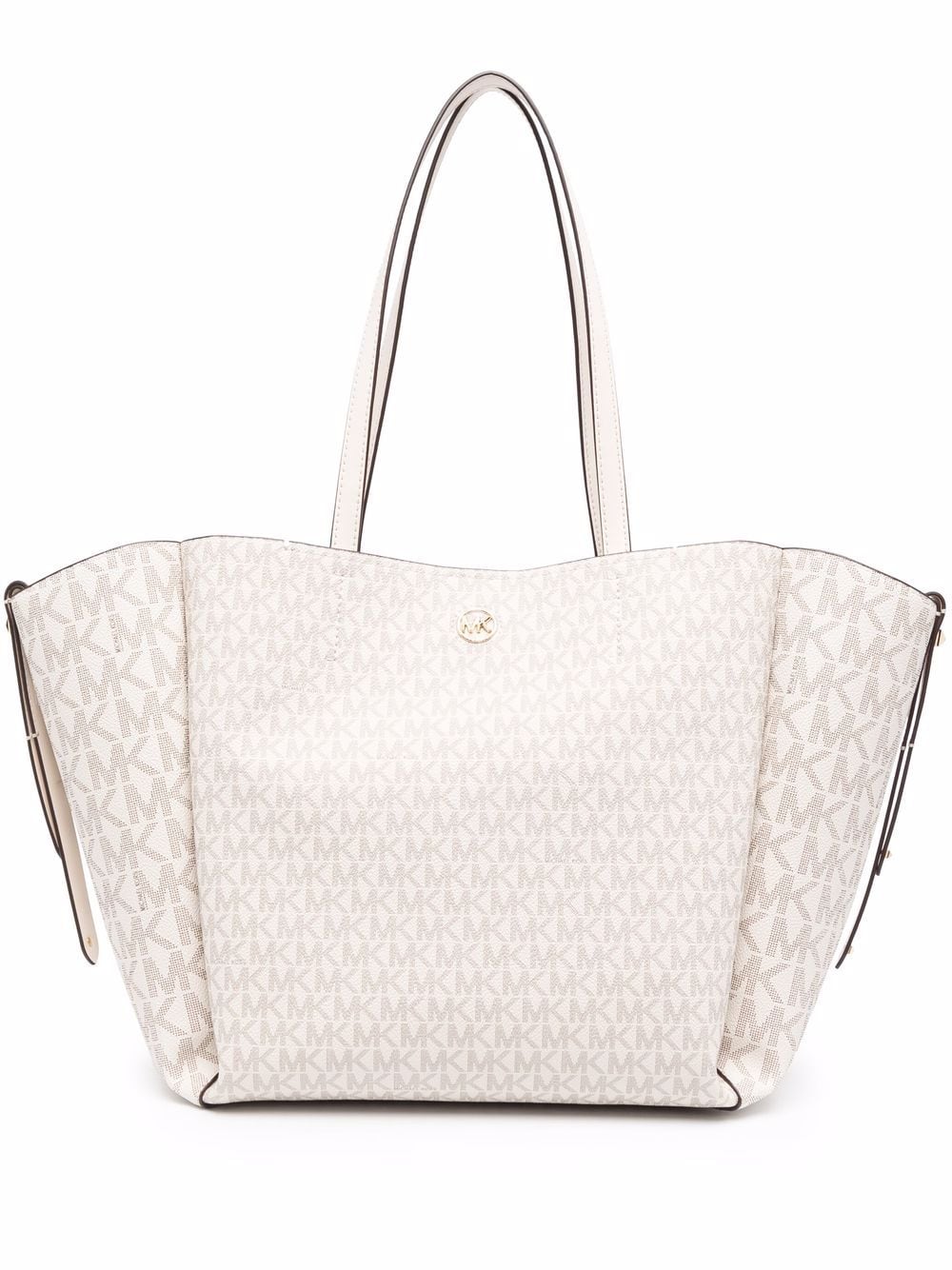 Michael Kors large monogram tote bag - White von Michael Kors