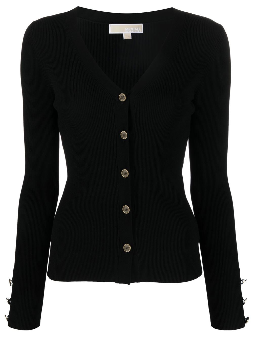 Michael Kors logo-debossed button-front cardigan - Black von Michael Kors