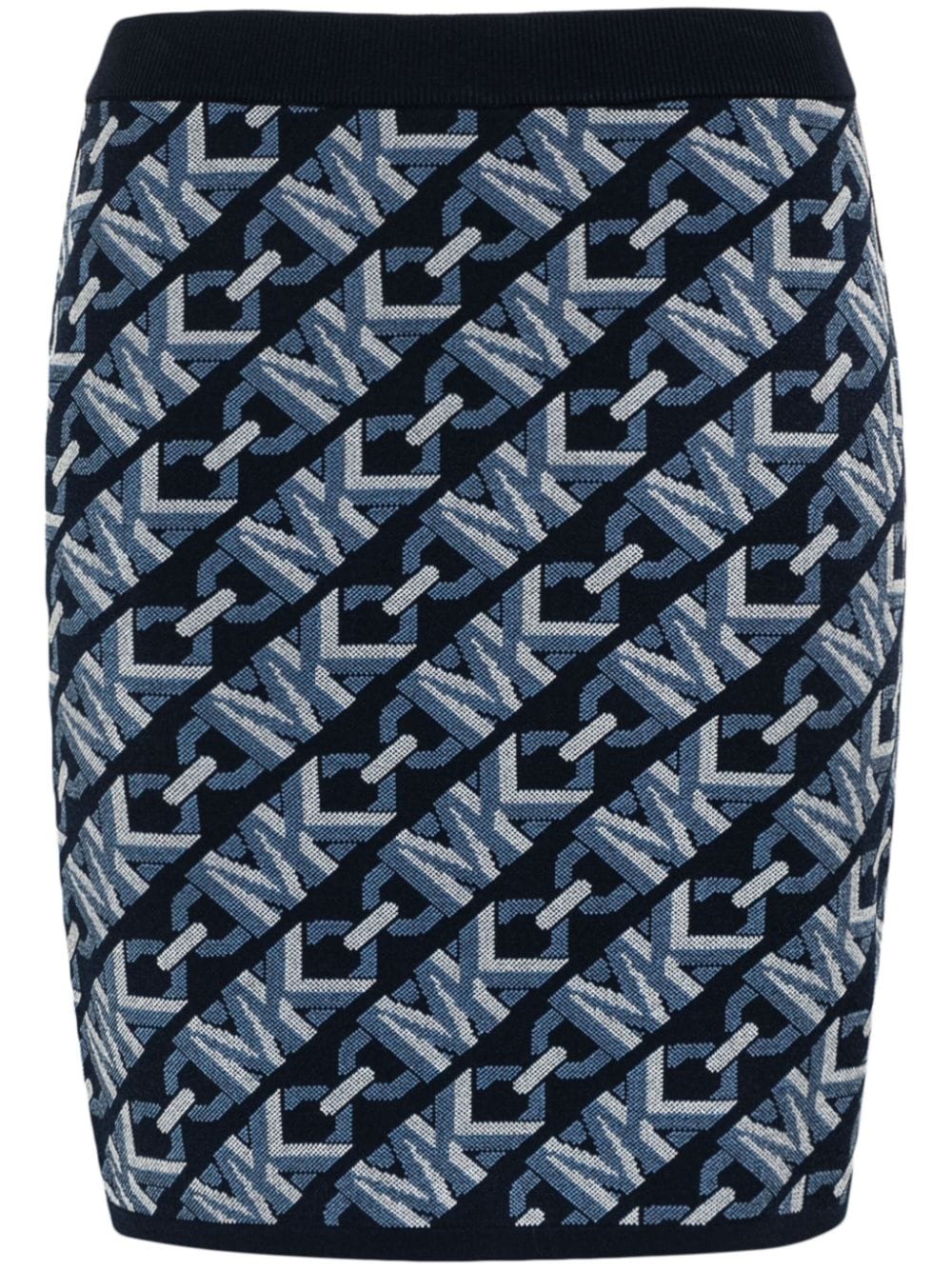 Michael Michael Kors logo-jacquard mini skirt - Blue von Michael Michael Kors