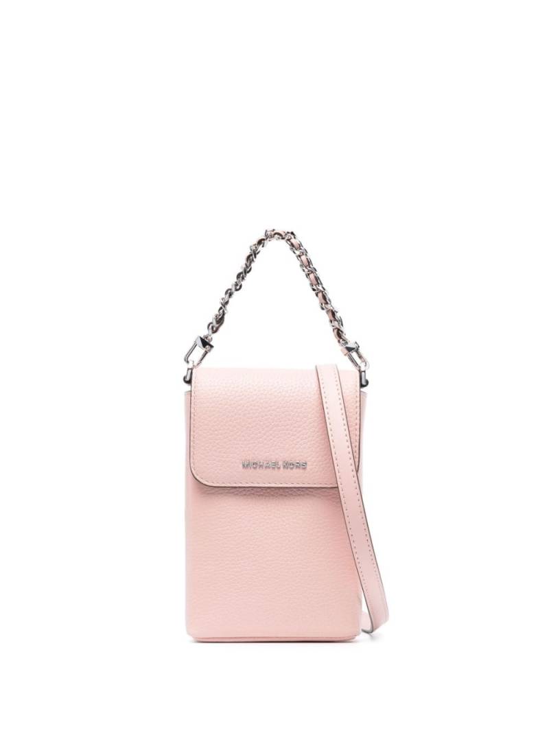 Michael Michael Kors logo-plaque leather crossbody bag - Pink von Michael Michael Kors