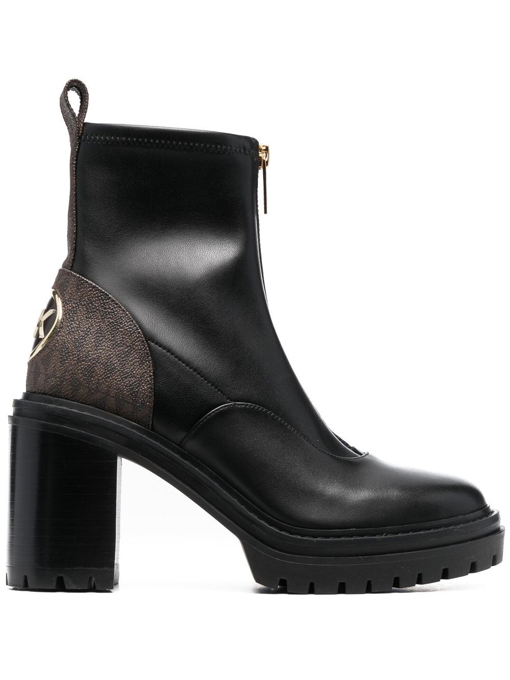 Michael Michael Kors logo-print 90mm leather ankle boots - Black von Michael Michael Kors