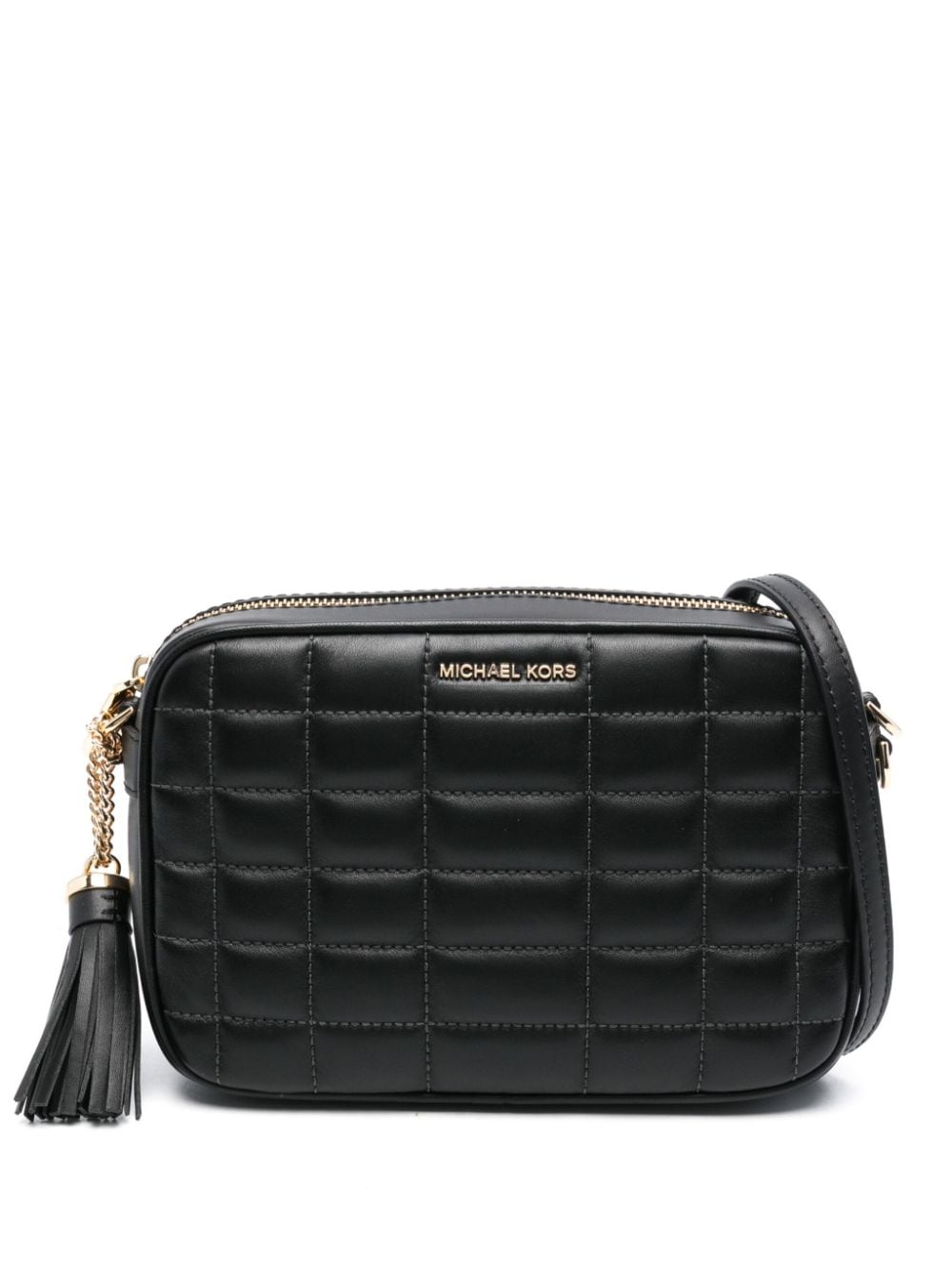 Michael Michael Kors medium Jet Set leather crossbody bag - Black von Michael Michael Kors