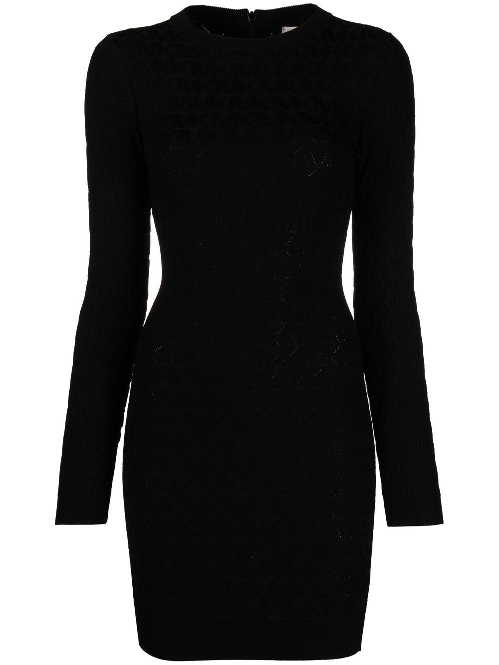Michael Kors monogram-jacquard mini dress - Black von Michael Kors