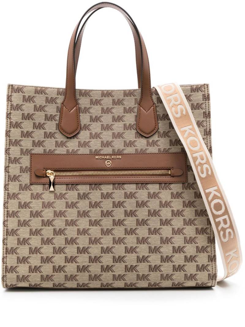 Michael Kors monogram-jacquard tote bag - Neutrals von Michael Kors