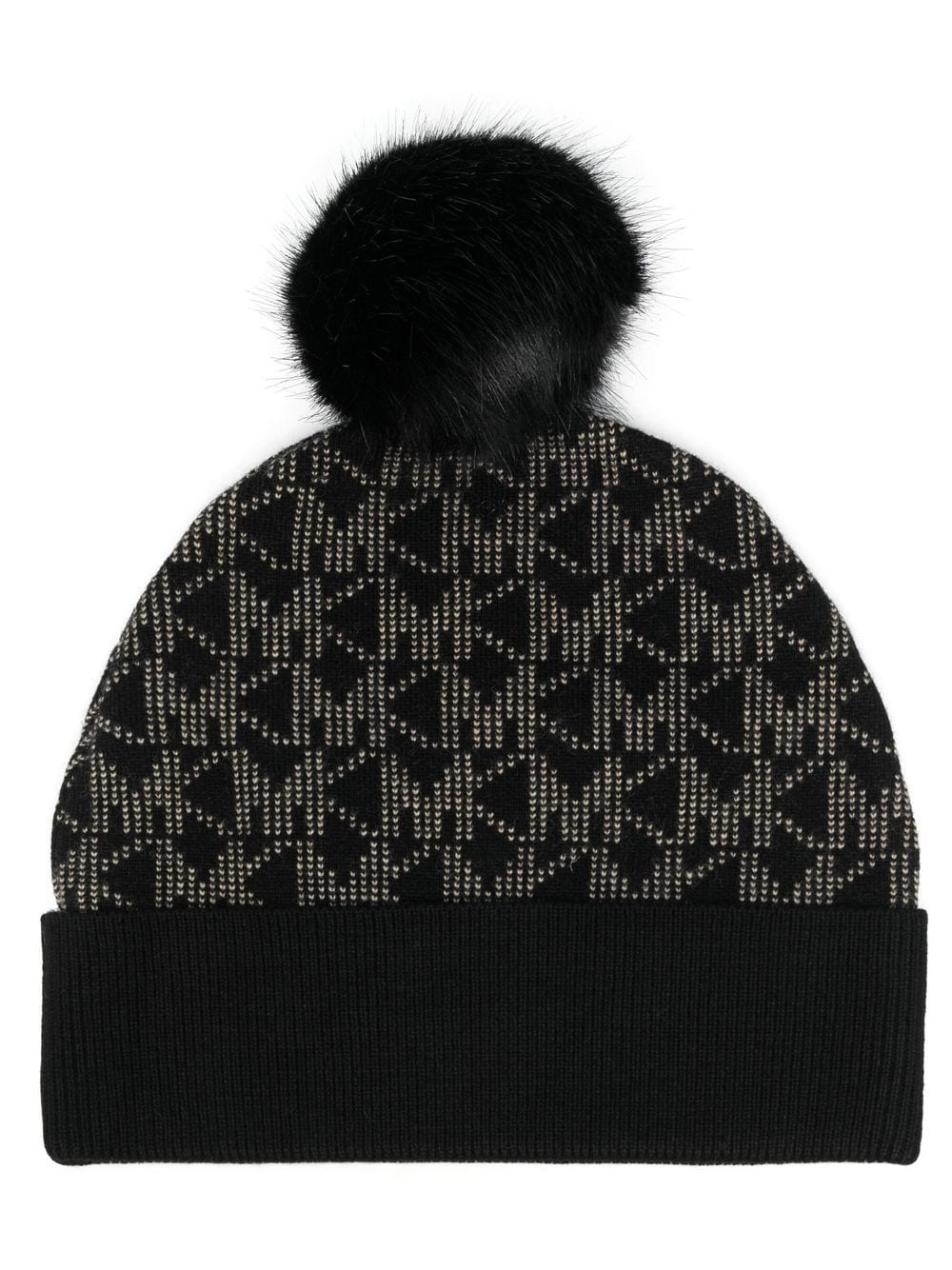 Michael Michael Kors monogram logo beanie hat - Black von Michael Michael Kors